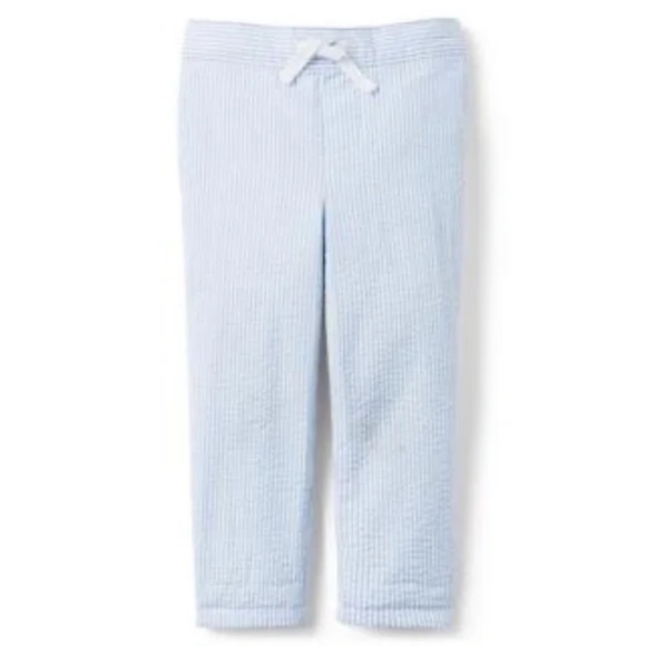 Janie and Jack Sky Blue Stripe Seersucker Jogger Pant Size 2T - Picture 1 of 5